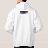 野生生物詩とハウリングウルフ&ムーンフード付きスウェットシャツ パーカ (裏面)