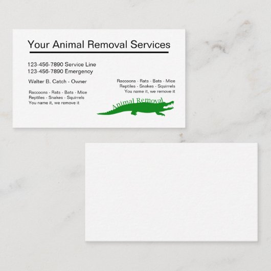 野生生物除去名刺 名刺 (正面/裏面)