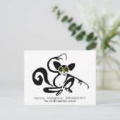 野生生物風変わり- AYE-AYE - lemur – 霊長類 ポストカード (スタンド正面)