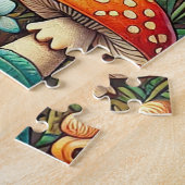 野生生物鮮やかが集まる森の風景 ジグソーパズル (側面)