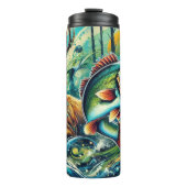 野生生物鮮やか、抽象芸術水界 タンブラー (正面)
