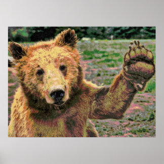 野生生物15 ぼやけ ポスター