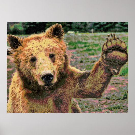 野生生物15 ぼやけ ポスター (正面)