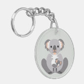 野生生物 – かわいいコアラ – 自然 – 絶滅危惧動物 キーホルダー (正面左)