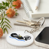 野生生物 – かわいい海のカワウソ – 自然- キーホルダー (正面右)