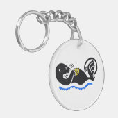 野生生物 – かわいい海のカワウソ – 自然- キーホルダー (正面左)