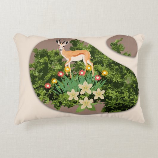 野生生物 アクセントクッション (正面)