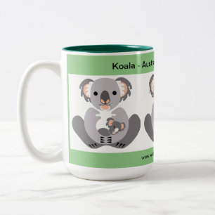 野生生物 – カドリーKOALA – 有袋動物 – 自然 ツートーンマグカップ
