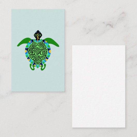 野生生物 – グラフィックシーカメ – 自然シースプレー –  名刺 (正面/裏面)