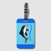 野生生物 – ハッピードルフィン – 旅行 – 自然-- ラゲッジタグ (正面縦)