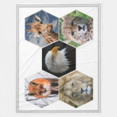 野生生物 フリースブランケット (正面)