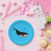 野生生物 – ブルーホエールマリーン – 海ブルーパーティー ペーパープレート (パーティー)
