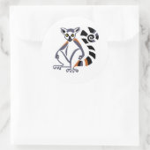 野生生物 – リングや輪尾LEMUR – マダガスカル – 霊長類 ラウンドシール (バッグ)