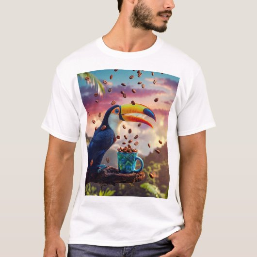 野生生物 レインフォレスト オオハシ Tシャツ (正面)
