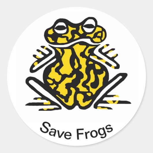 野生生物 – 救 FROGS – オーストラリア – 自然 ラウンドシール (正面)