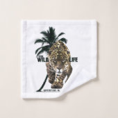 野生生物、森の冒険Tシャツボタン バスタオルセット (ウォッシュタオル)