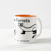 野生生物 – 私はフェレットを愛する – 動物愛好家-自然 ツートーンマグカップ (正面右)