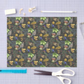 野生生物、野生のキノコと果実の自然 薄葉紙 (クラフト)