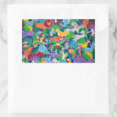 野生生物 長方形シール (バッグ)