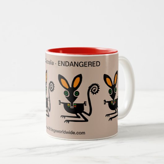 野生生物 – Aussie BILBY -自然 – エコロジー ツートーンマグカップ (正面右)