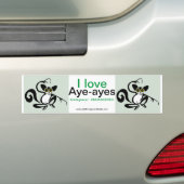 野生生物 – AYE-AYEsが大好き – 自然 バンパーステッカー (車上)