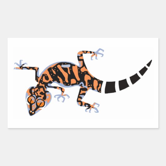 野生生物 – Kuriowa's Ground GECKO -自然 長方形シール (正面)