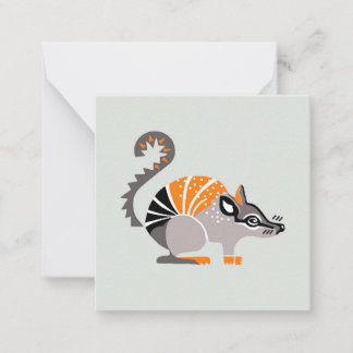 野生生物 – NUMBAT – 絶滅危惧動物 – 緑 ノートカード