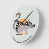 野生生物 – NUMBAT – 絶滅危惧種 – オーストラリア ラウンド壁時計 (傾斜)