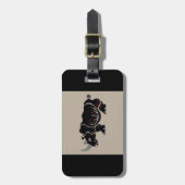 野生生物 – RHINOCEROS – 絶滅危惧動物 ラゲッジタグ (正面縦)