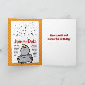 野生生物Rhinoパズルグリーティングカード カード (内部)