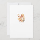 野生男女兼用の1動物少年の赤ちゃんシャワー 招待状 (裏面)