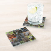 野生疑問に思：オーストラリアのフォトコラージュの魅惑 ガラスコースター (アングル)