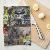 野生疑問に思:オーストラリアのフォトコラージュの魅惑 キッチンタオル (四つ折り)