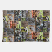 野生疑問に思:オーストラリアのフォトコラージュの魅惑 キッチンタオル (横)