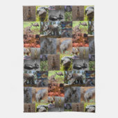 野生疑問に思:オーストラリアのフォトコラージュの魅惑 キッチンタオル (縦)