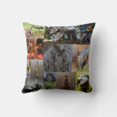 野生疑問に思：オーストラリアのフォトコラージュの魅惑 クッション (裏面)