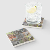 野生疑問に思：オーストラリアのフォトコラージュの魅惑 ストーンコースター (横)