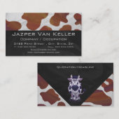 野生私牛ブラウンおよび白写真 名刺 (正面/裏面)