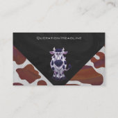 野生私牛ブラウンおよび白写真 名刺 (裏面)