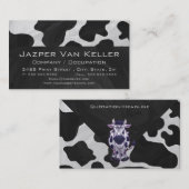 野生私白黒牛 名刺 (正面/裏面)