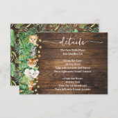 野生素朴のサファリ動物の赤ちゃんシャワー詳細 エンクロージャーカード (正面/裏面)