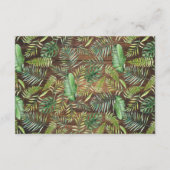 野生素朴のサファリ動物の赤ちゃんシャワー詳細 エンクロージャーカード (裏面)