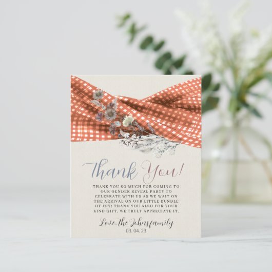 野生素朴の花の性別がサンキューカードを明らかにする。 (スタンド正面)