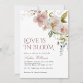 野生素朴の花の愛が開花 招待状 (正面)