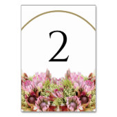 野生素朴の花の結婚花束 テーブルナンバー (裏面)