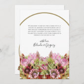 野生素朴の花束結婚のサンキューカード サンキューカード (正面/裏面)