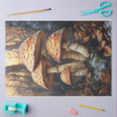 野生素朴キノコ群イラストレーション 薄葉紙 (クラフト)