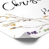 野生結婚の花の写真の歓迎サイン ポスター (角)