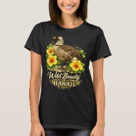 野生美ハワイアン+グースとゴールデンハイビスカス Tシャツ