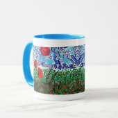 野生花の野生の空のコーヒー・マグ マグカップ (正面左)